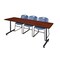 Kobe Rectangle Training Table, 84" W, 29" H, Laminate Top, Cherry MKTRCT8424CH44BE - alternate 1